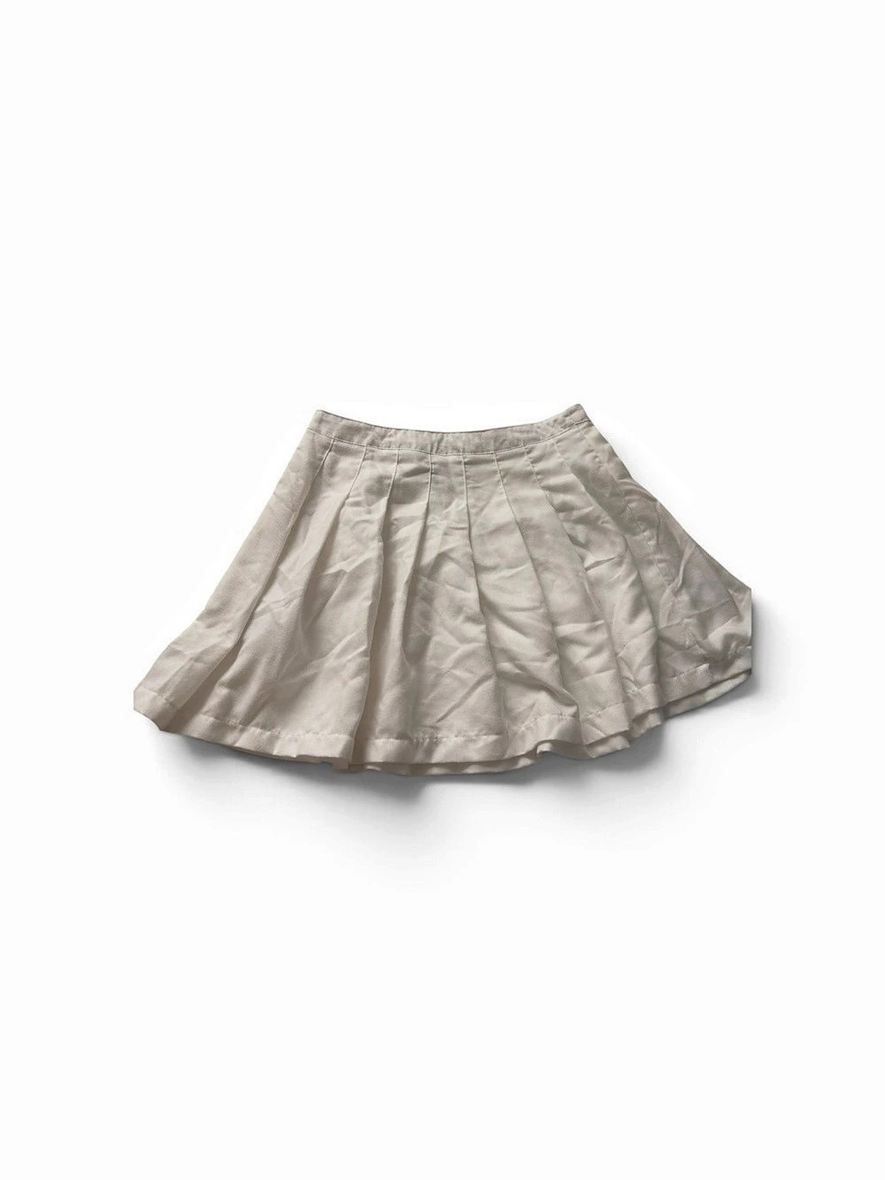 Pleated Mini Skirt in White Like New